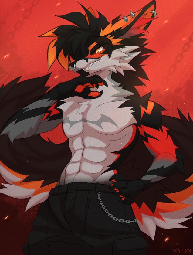 Blaze half-body by Velkan